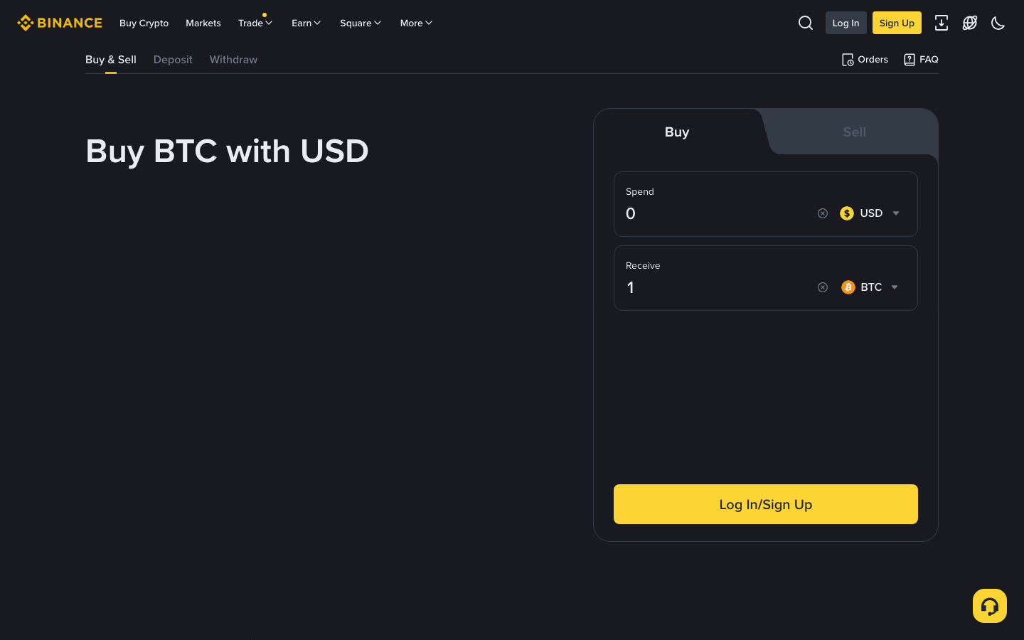 Binance - Buy Crypto