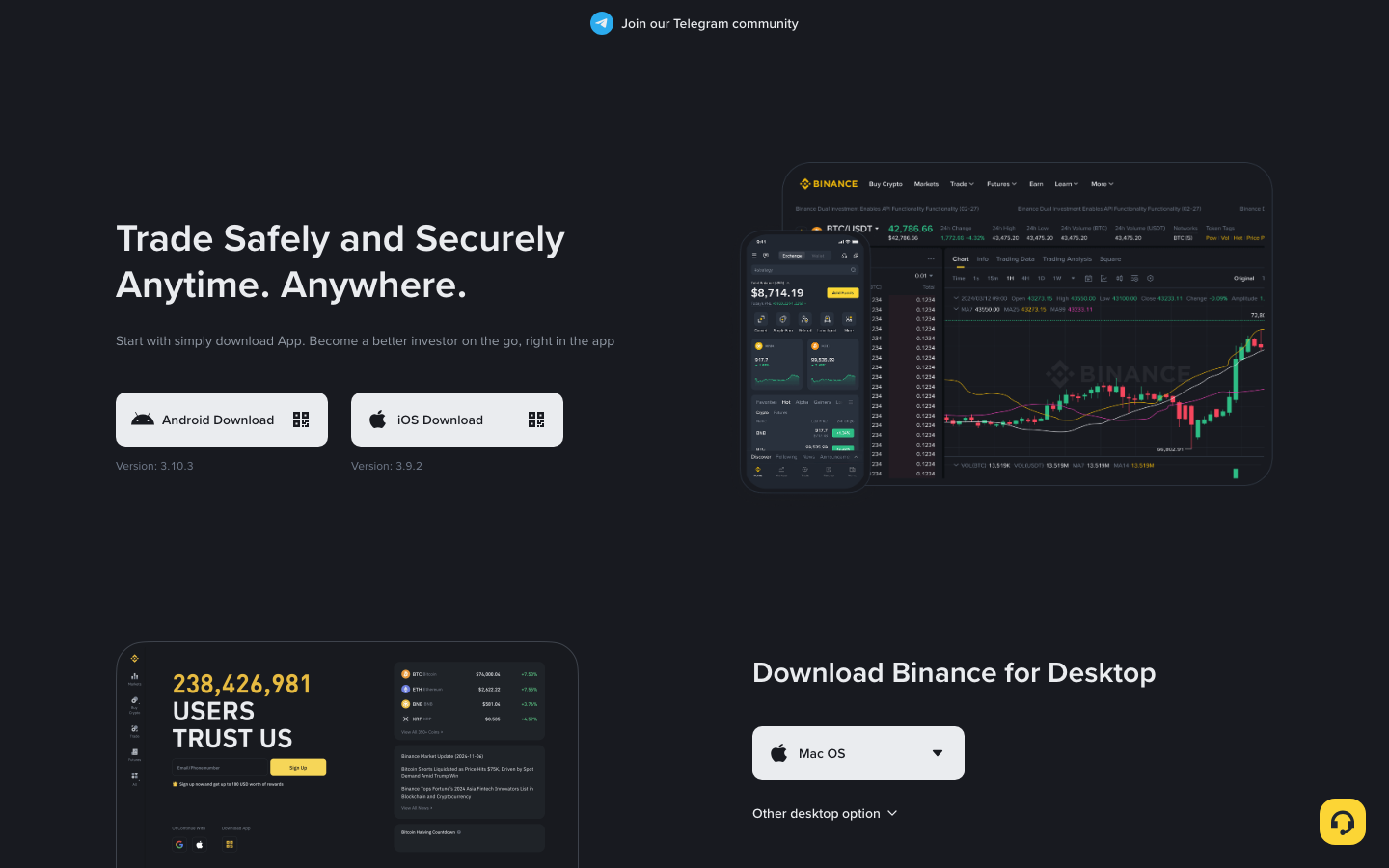Binance - More Download Options