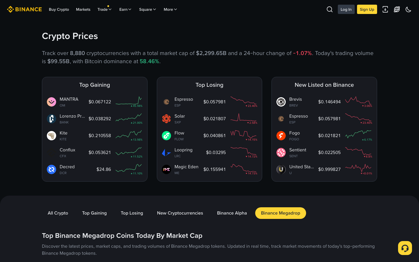 Binance - Binance MegaDrop