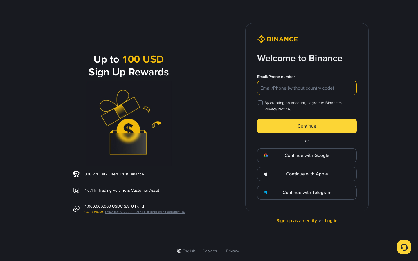 Binance - Sign Up Now