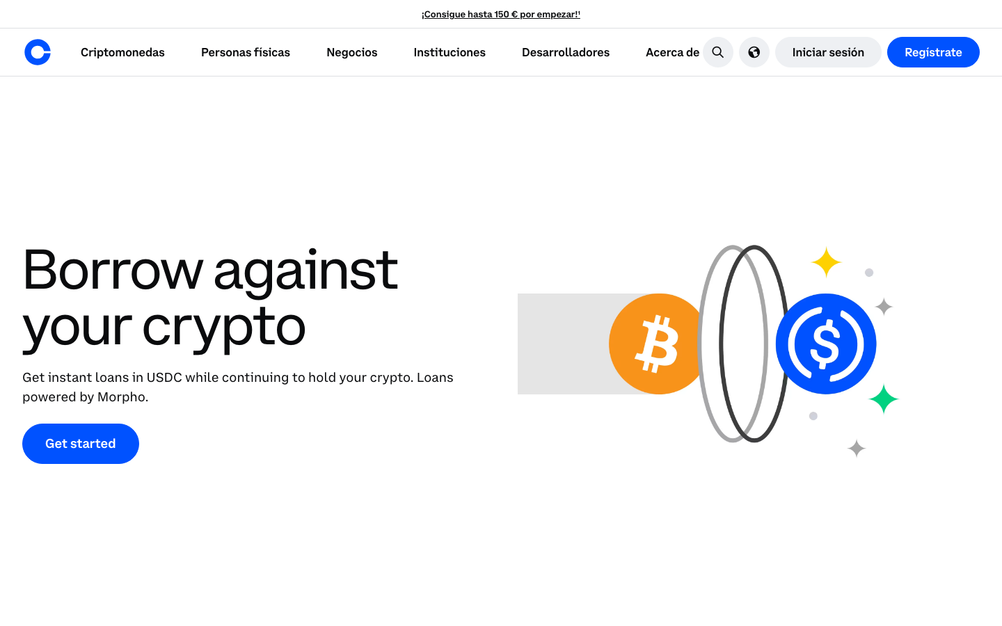 Coinbase - borrow page