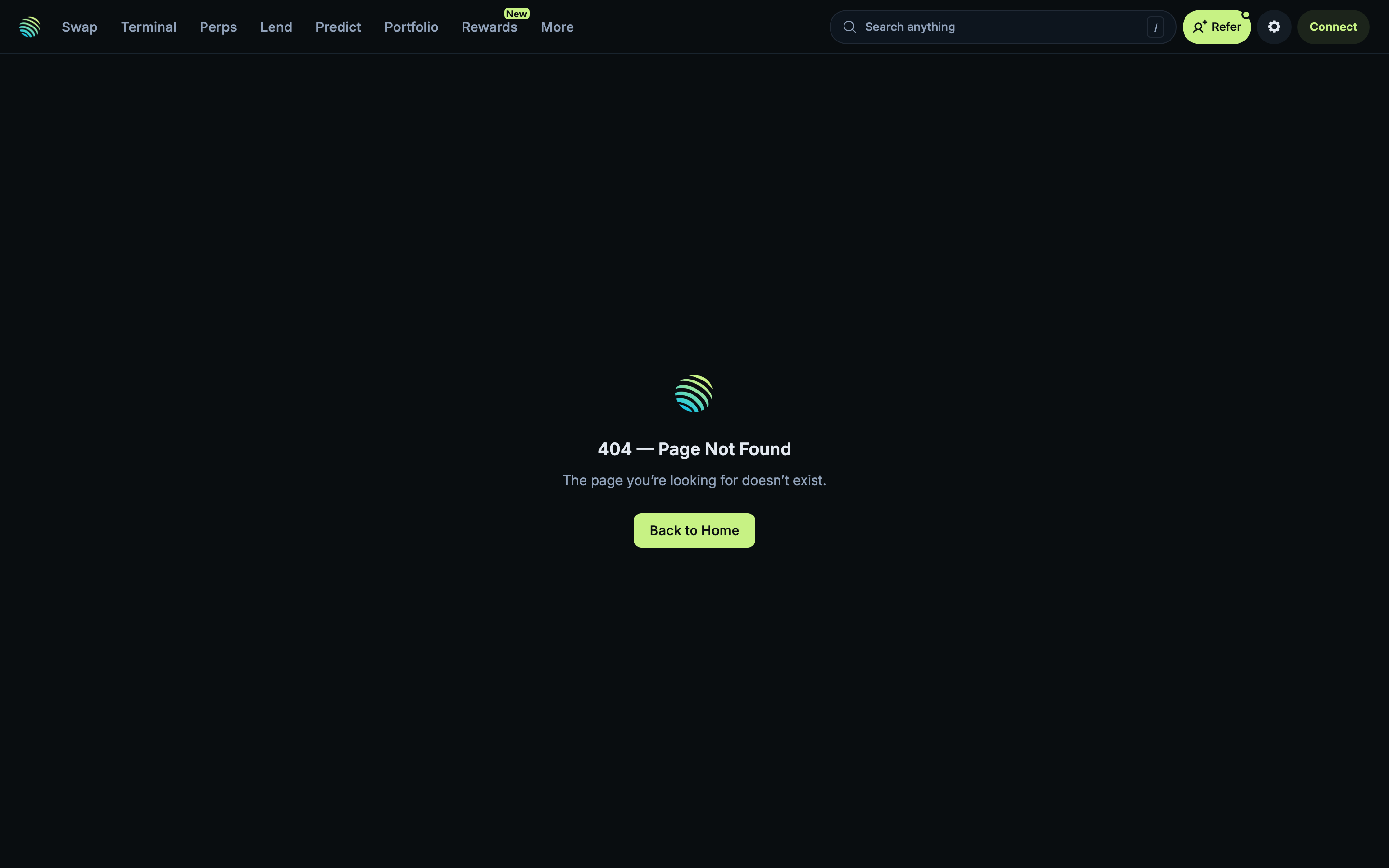 Jupiter - 404 error page - Page Not Found with Back to Home button