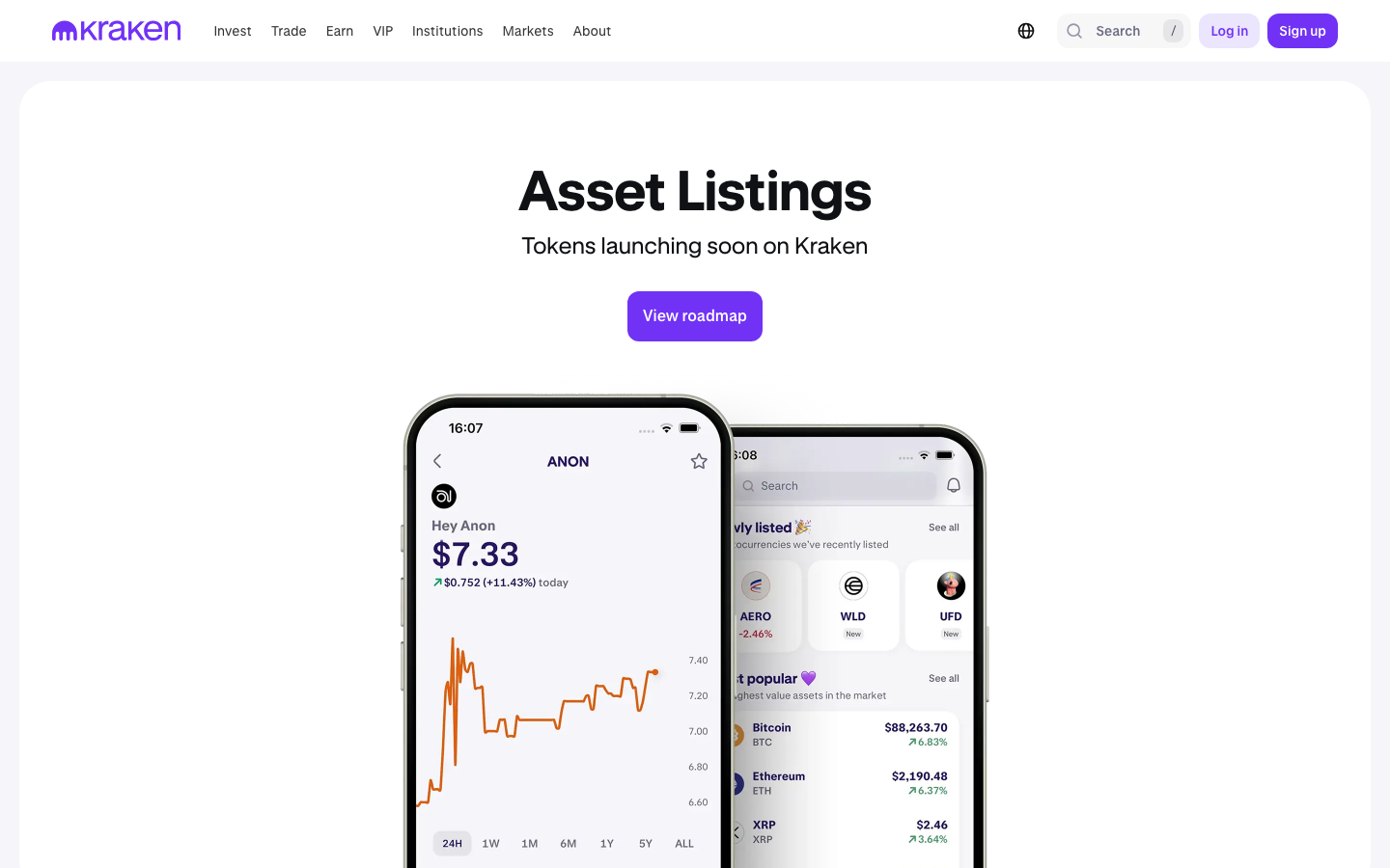 Kraken - Cookie/overlay banner