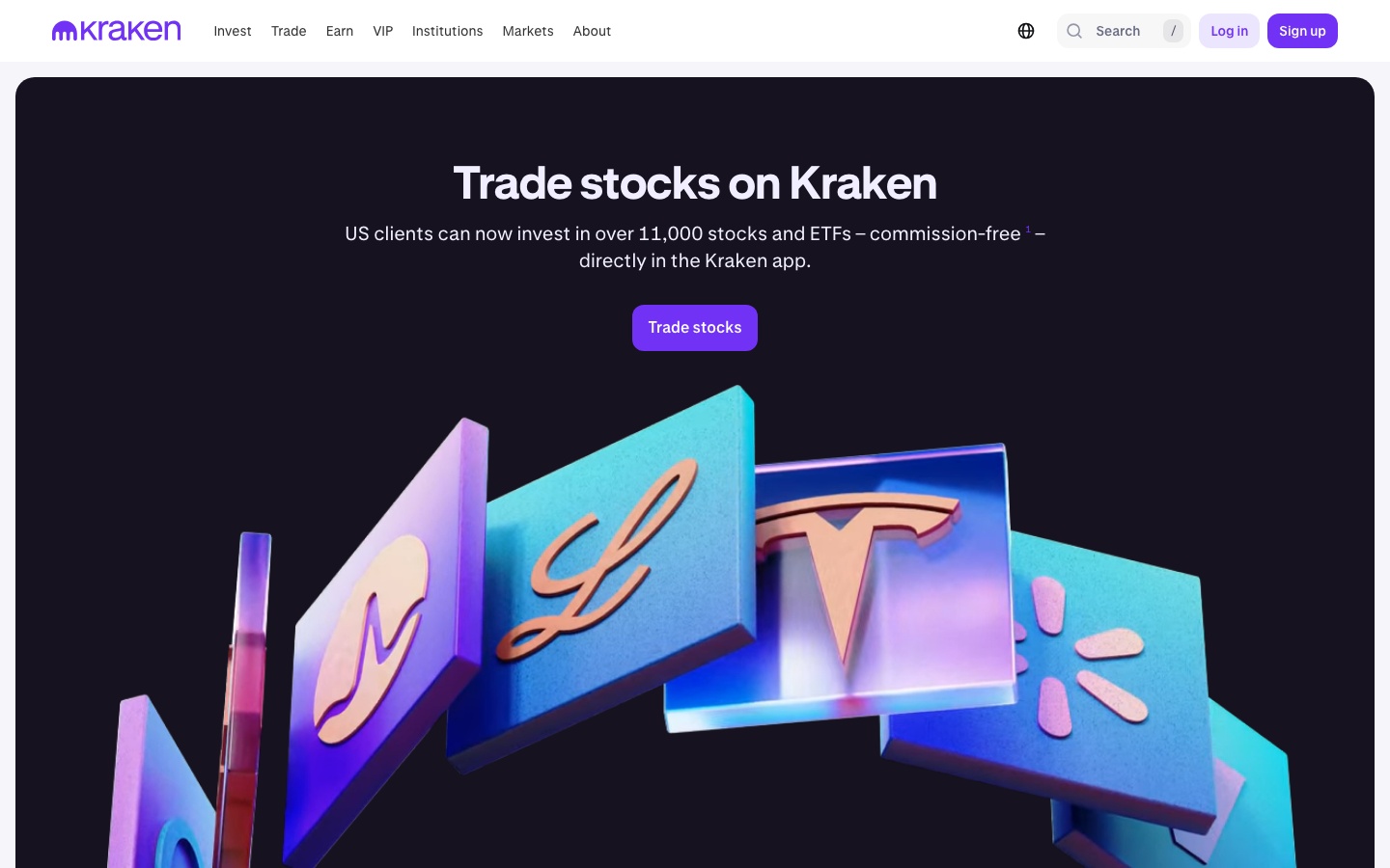 Kraken - Buy StocksInvest in stocks commission-fr