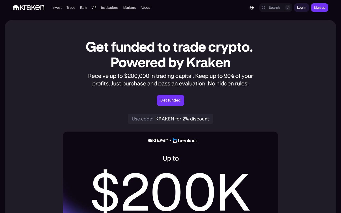 Kraken - BreakoutTrade our capital