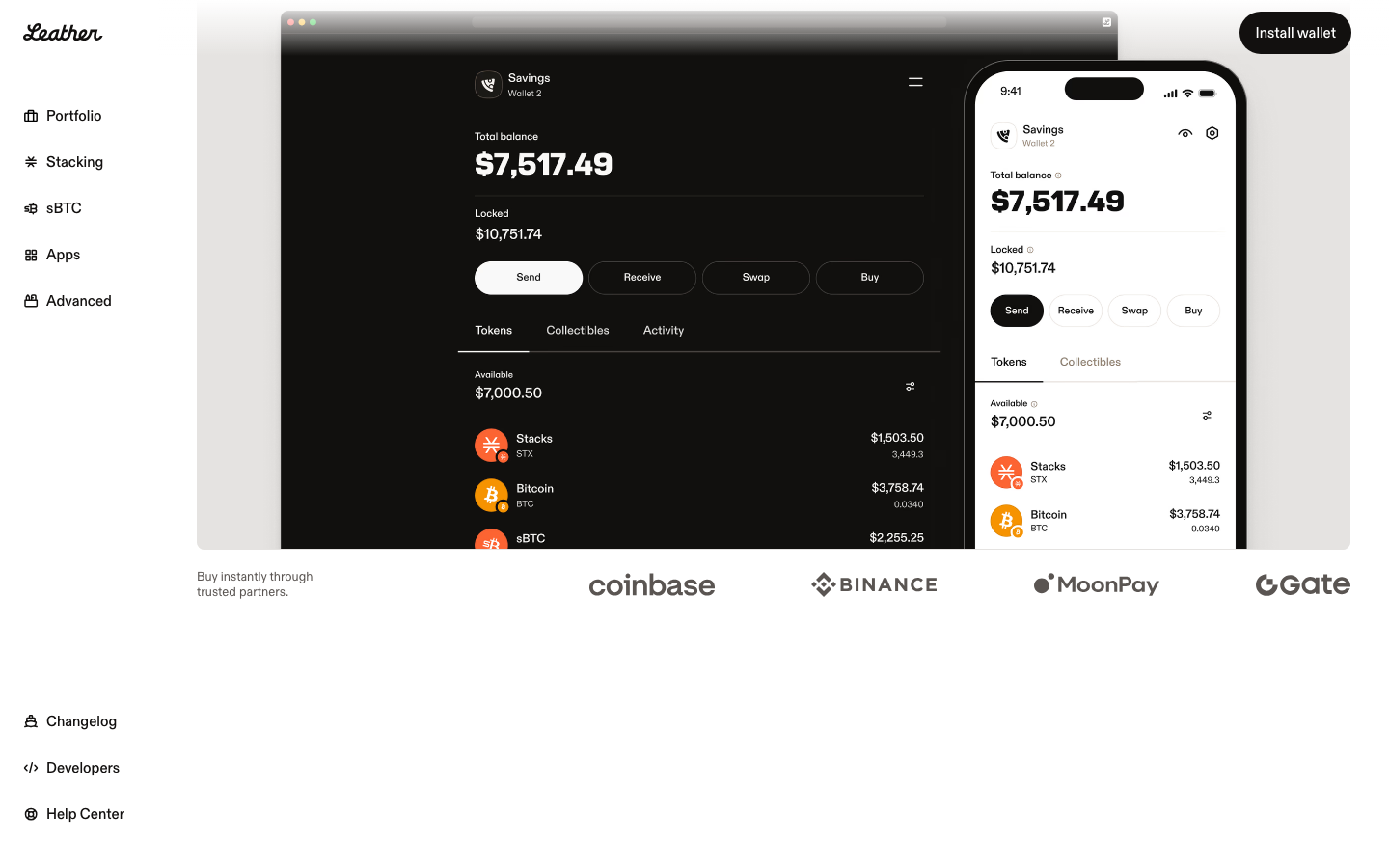 Leather — Landing page — scrolled 1