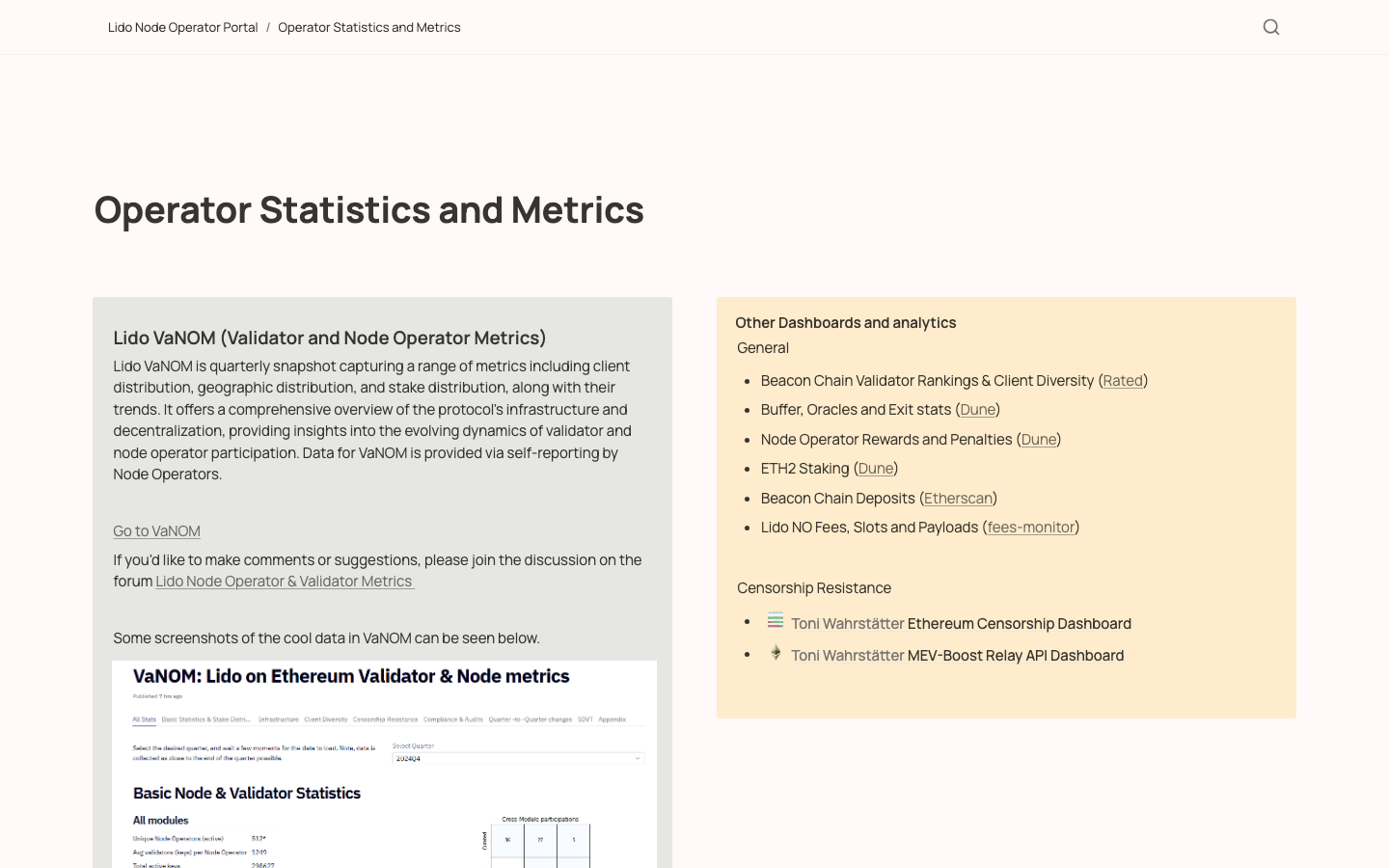 Lido - General protocol stats & metrics