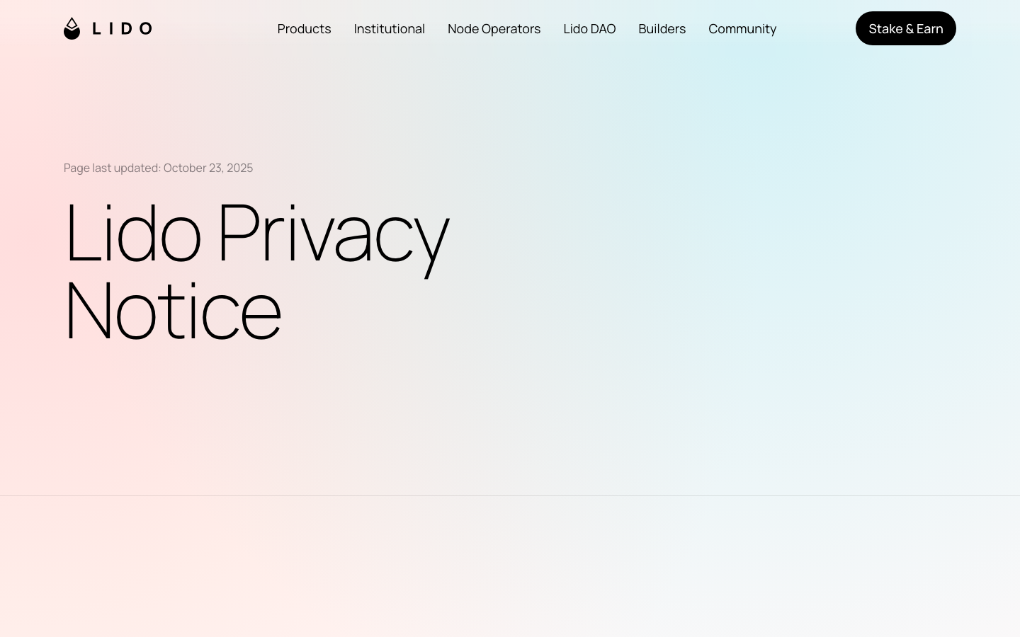 Lido - Privacy Notice