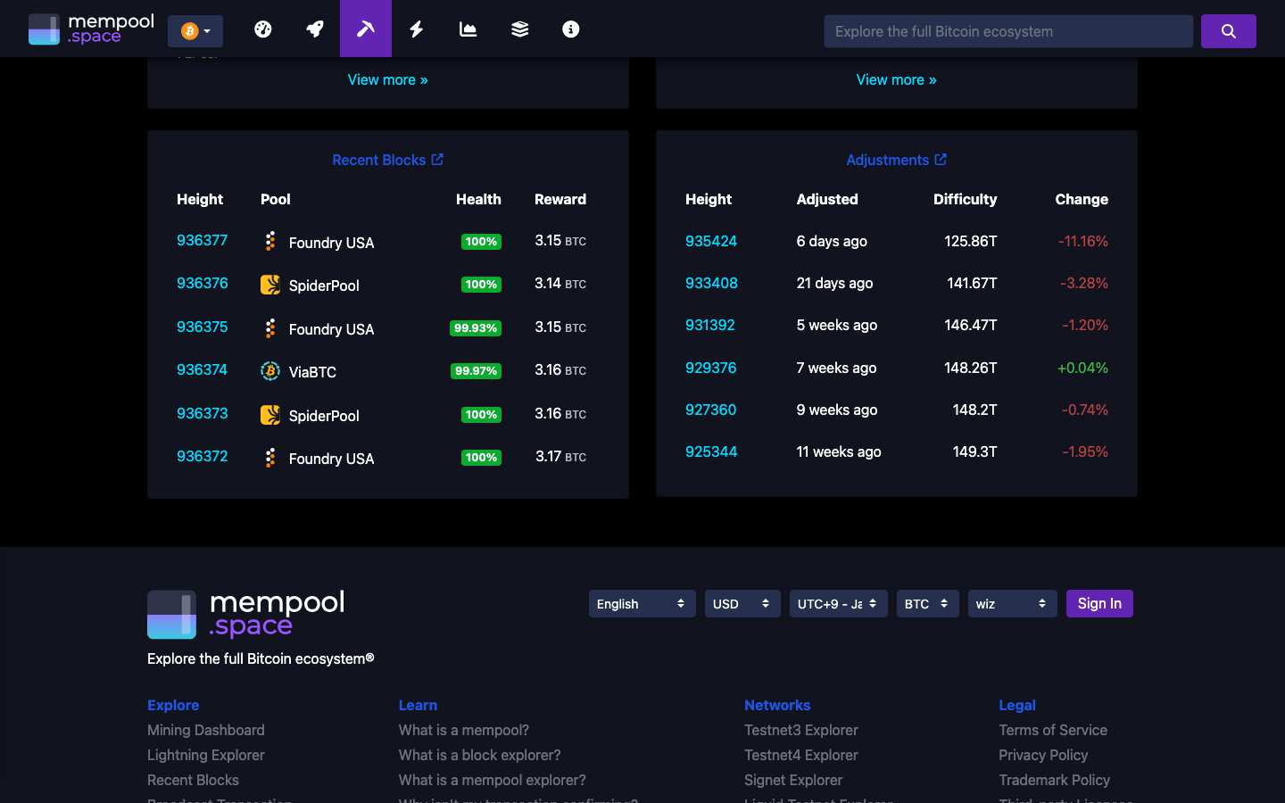 Mempool — mining — scrolled 1