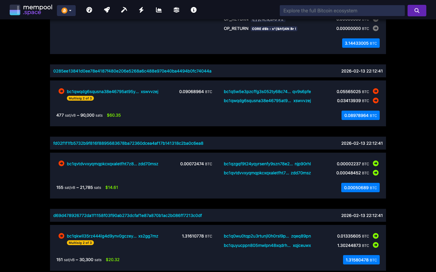 Mempool - block - 00000000000218a596ba8b2a1a05846683879c4c76890a83e...