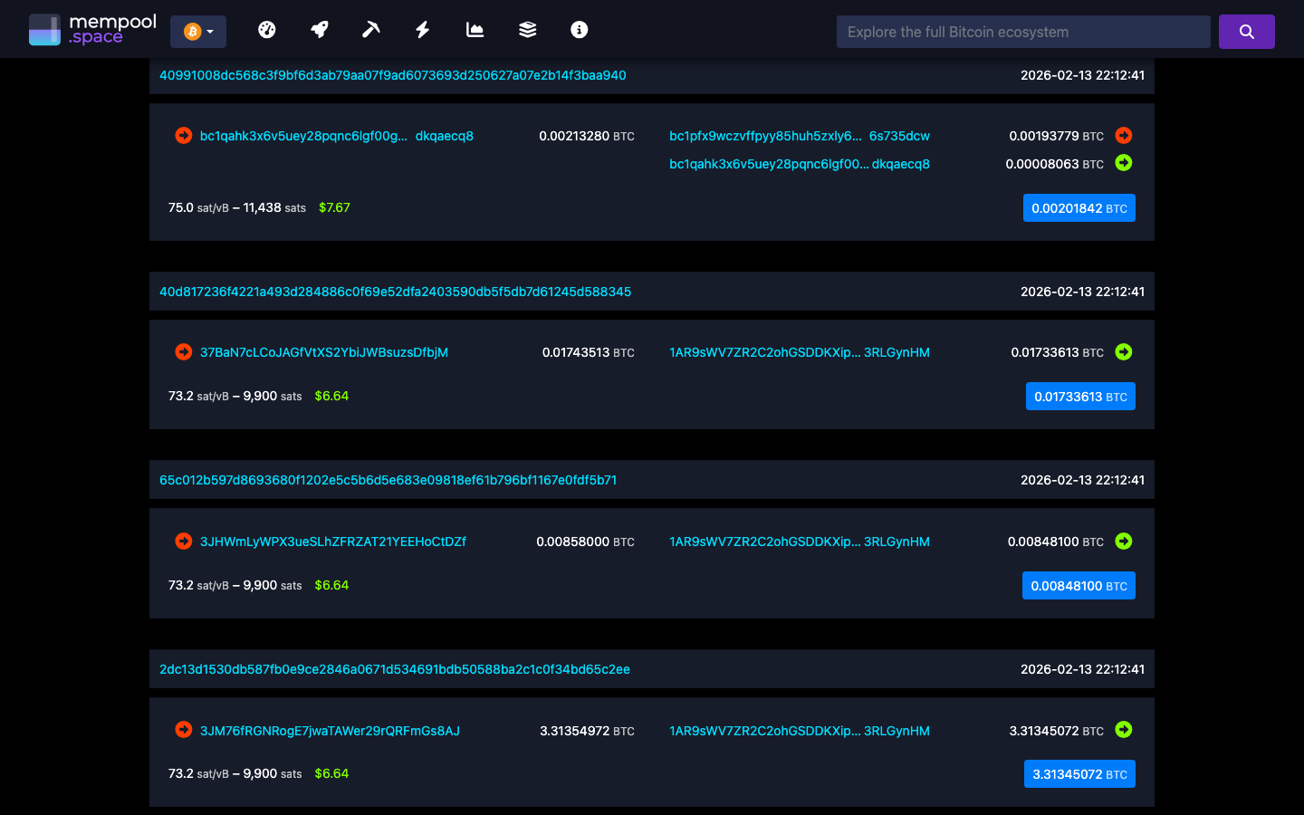 Mempool - block - 00000000000218a596ba8b2a1a05846683879c4c76890a83e...