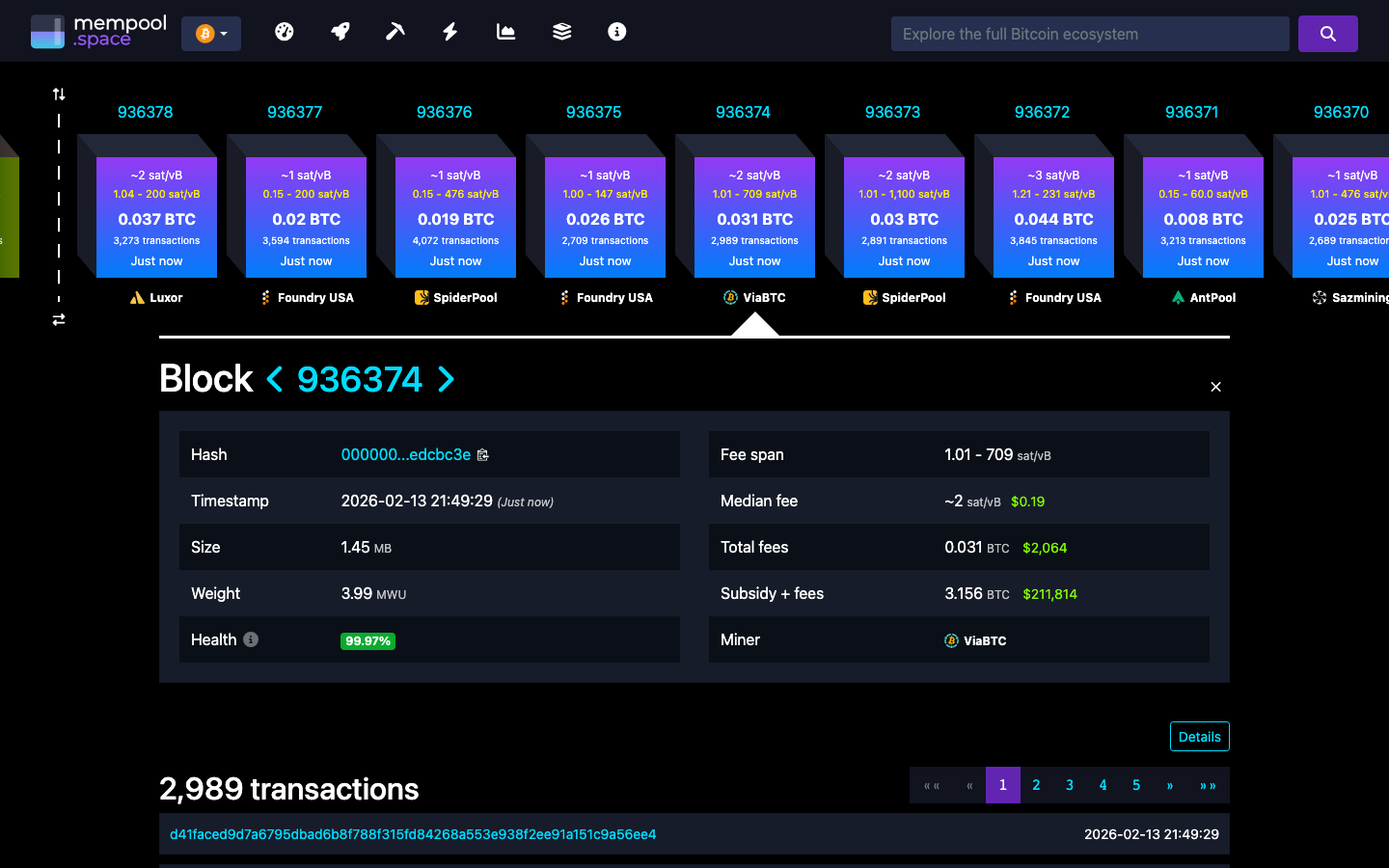 Mempool - block - 000000000002214fb0f6c29dcd68f8a1bd1165ec274a52c06...