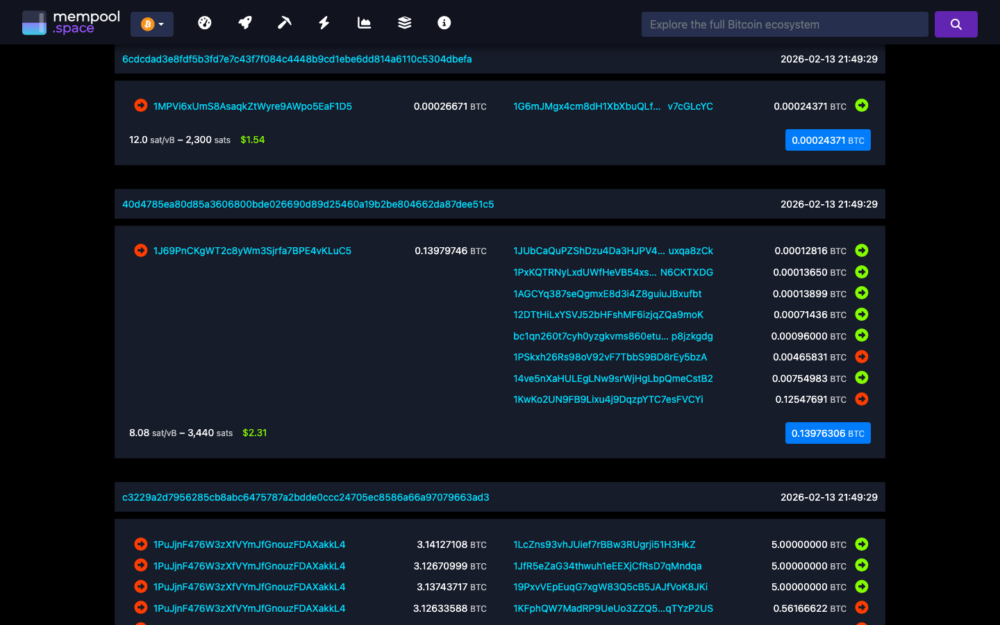 Mempool - block - 000000000002214fb0f6c29dcd68f8a1bd1165ec274a52c06...