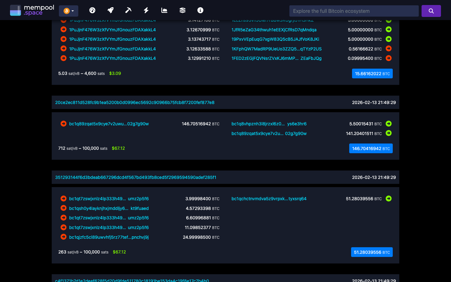 Mempool - block - 000000000002214fb0f6c29dcd68f8a1bd1165ec274a52c06...