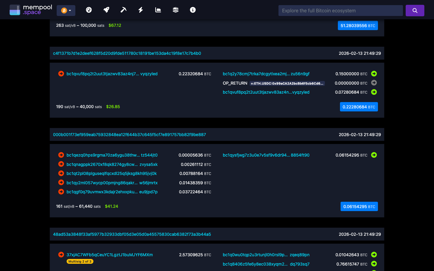 Mempool - block - 000000000002214fb0f6c29dcd68f8a1bd1165ec274a52c06...