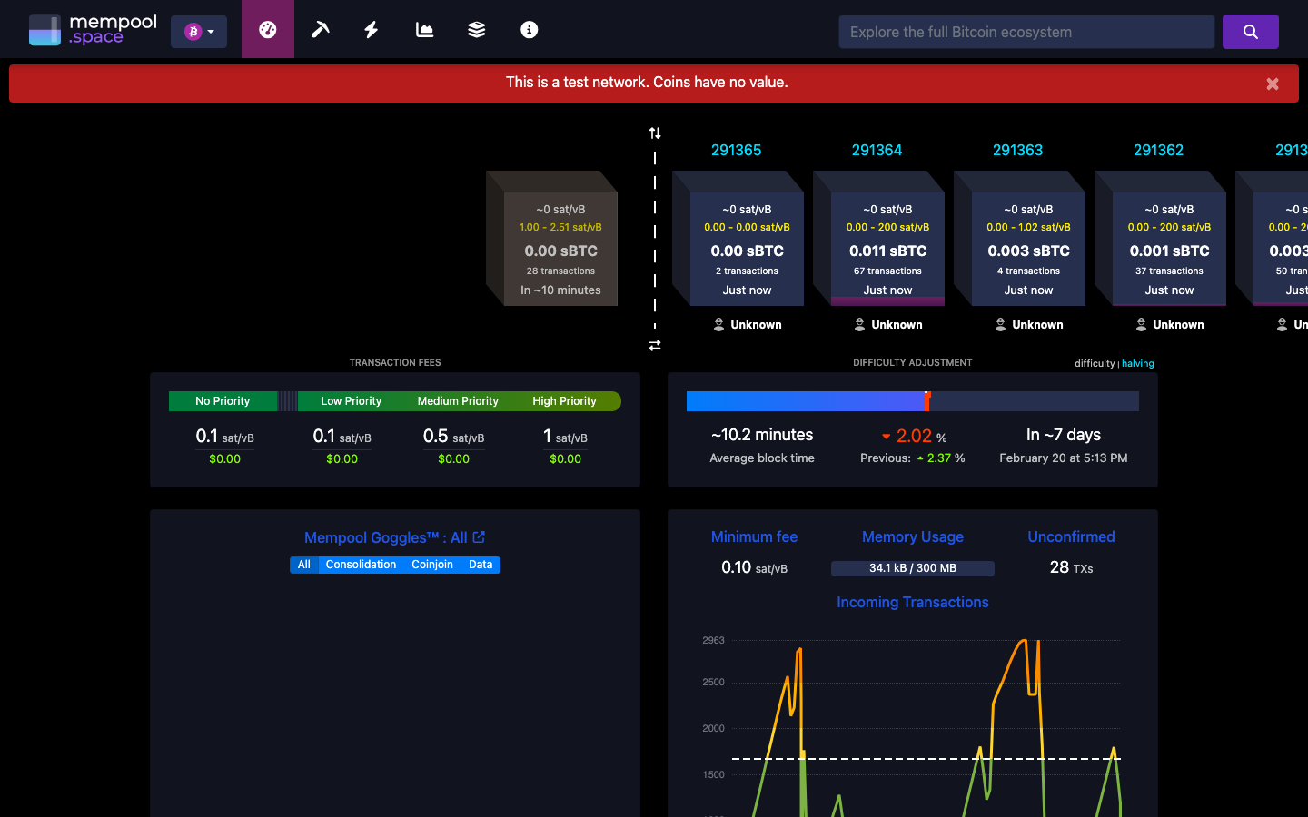 Mempool - Signet