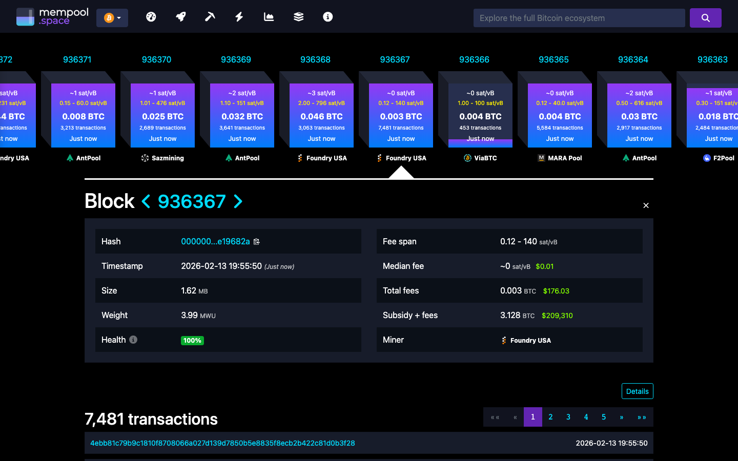 Mempool - block - 0000000000000239774a65c664b6420f54e6c1a787db28249...
