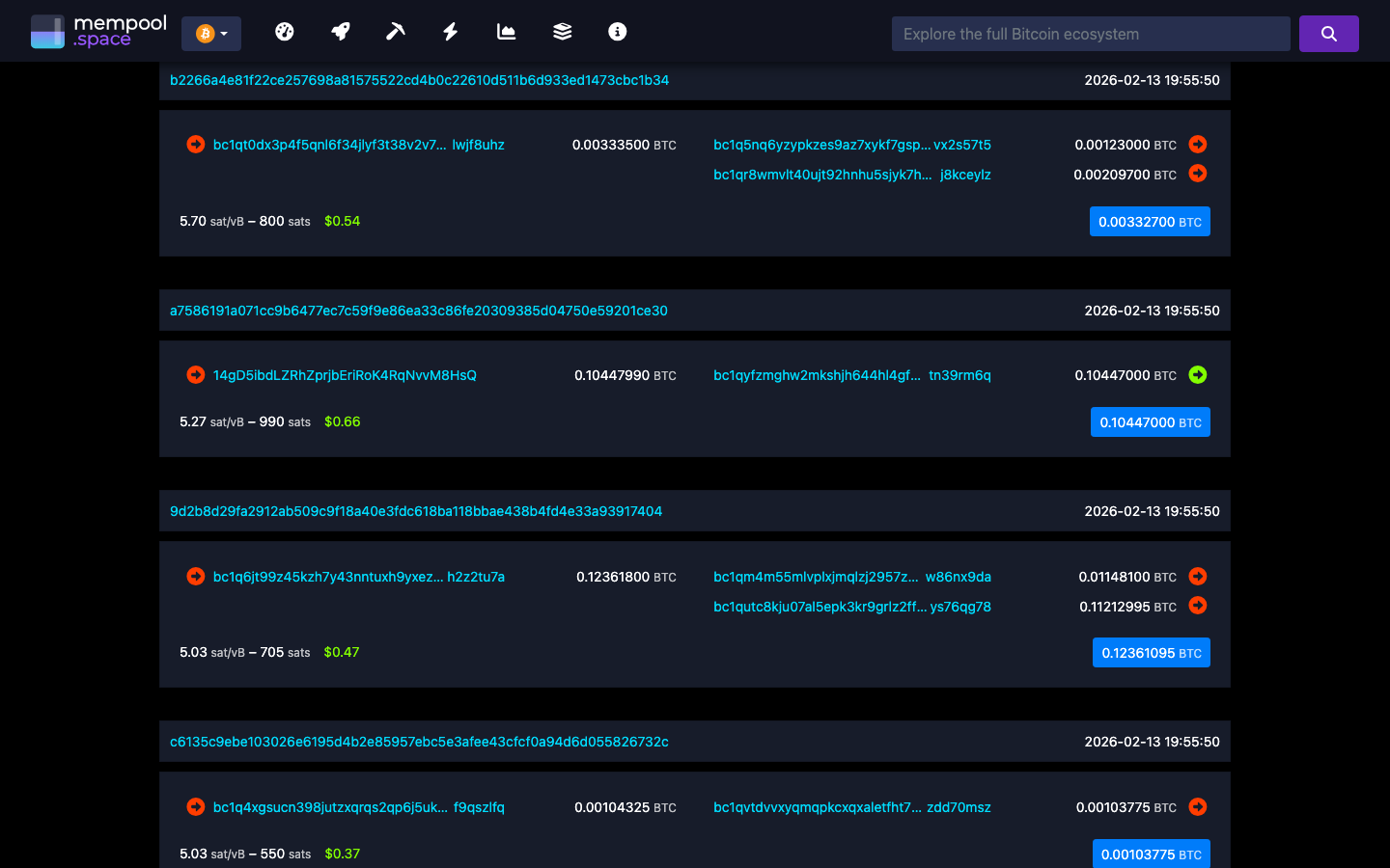 Mempool - block - 0000000000000239774a65c664b6420f54e6c1a787db28249...