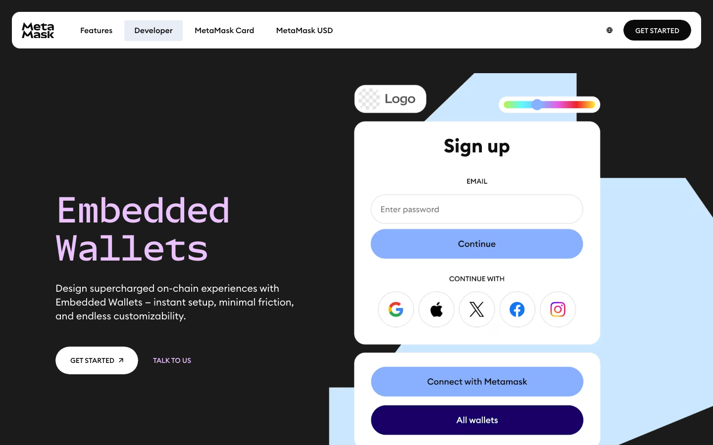 MetaMask - Embedded WalletsDesign supercharged on-chain exper
