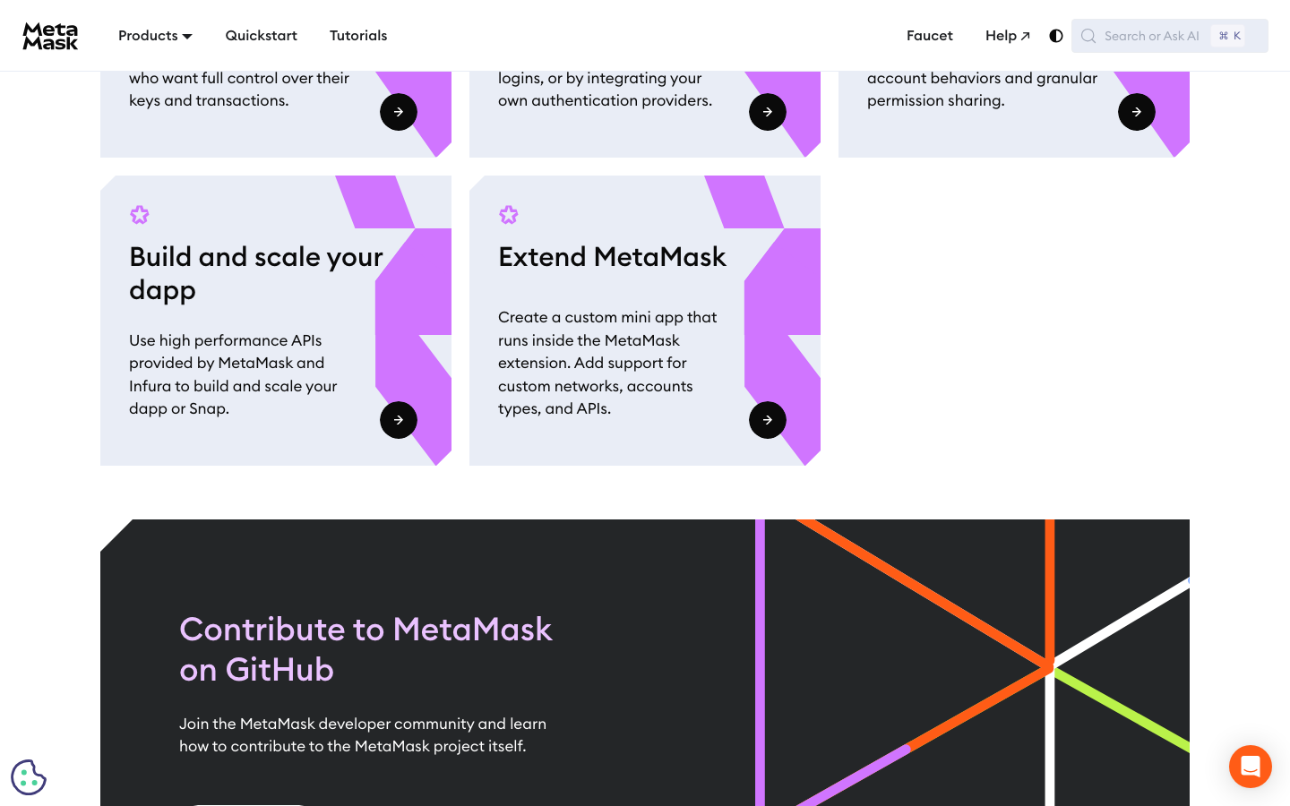 MetaMask - View the Docs — scrolled 1