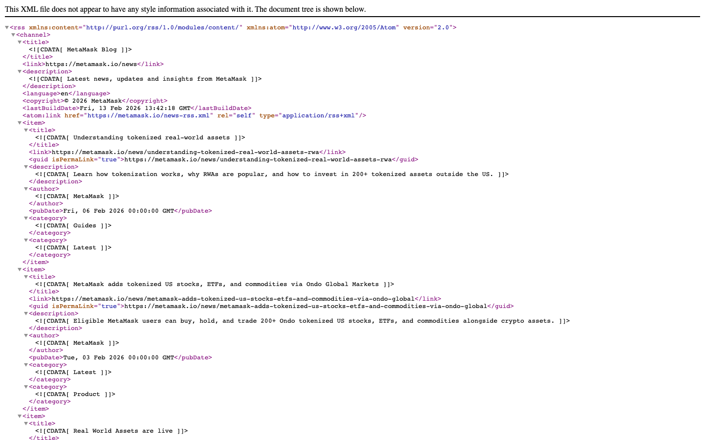 MetaMask - news-rss.xml