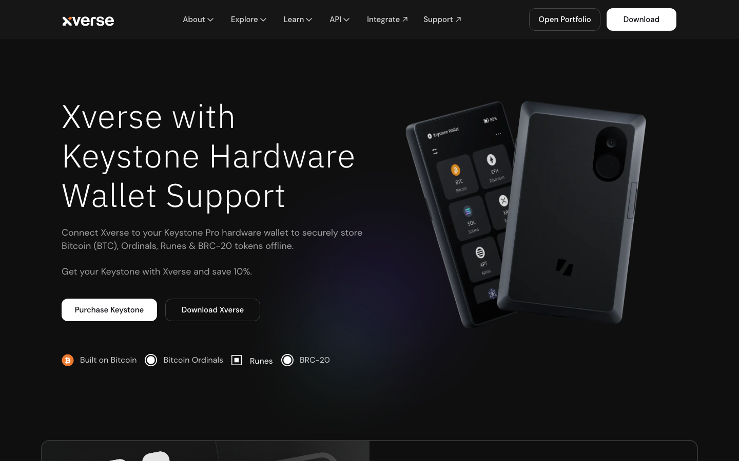 Xverse - Keystone support